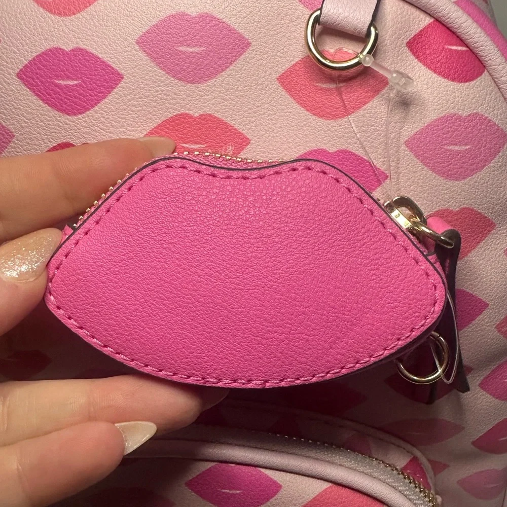 Juicy Couture New Sealed with a Kiss Backpack in Pink Faux Leather - NWT